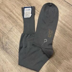 NWT Albatros Socks 12.5 - 13 Gray Made in Italy 100% Cotton